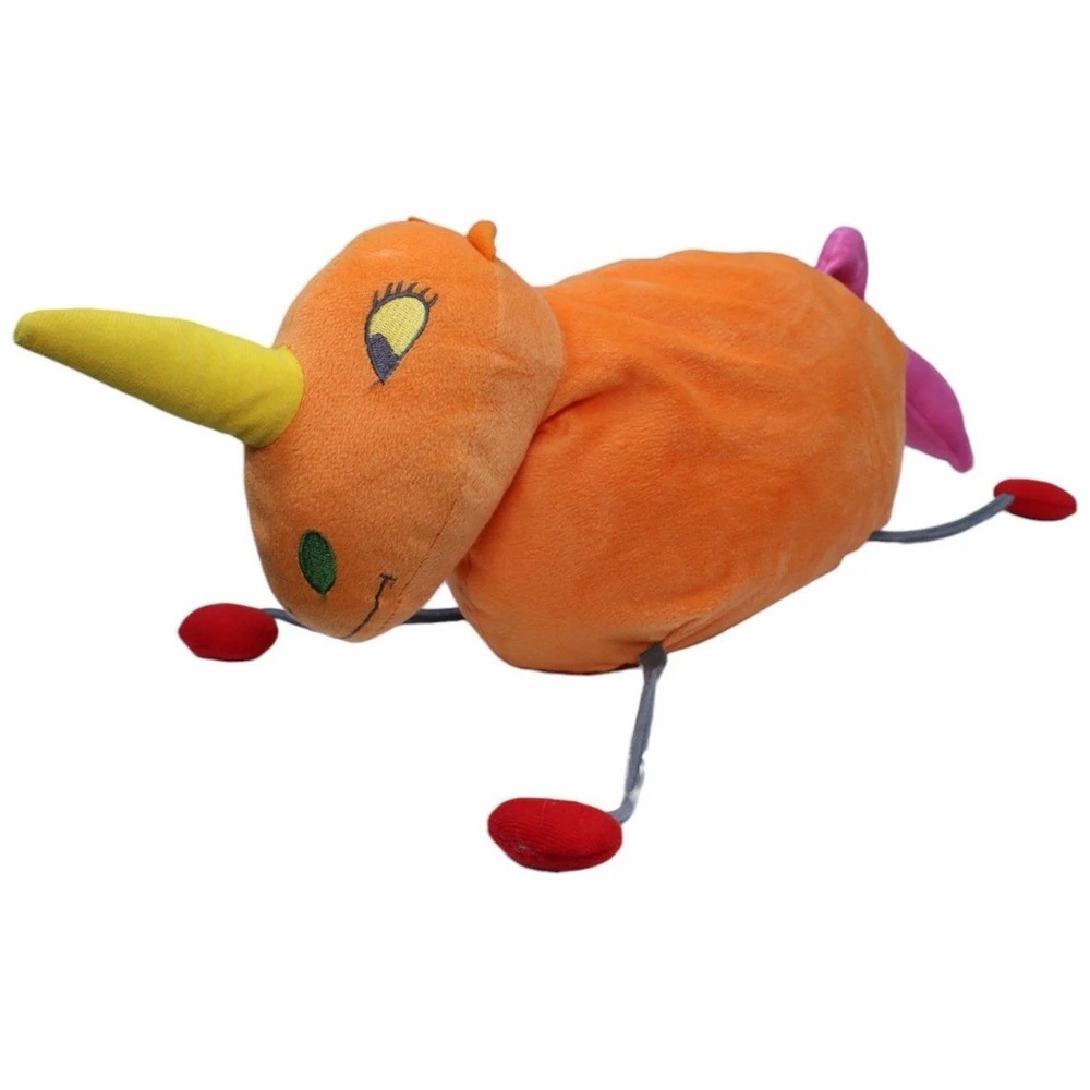 Ikea Sagoskatt Unicorn Horn Orange Yellow Pink Gray String Legs Plush 13" Toy